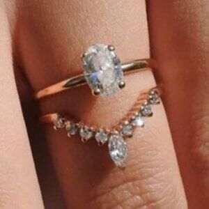 classic and timeless 2 Carat  oval Lab diamond RIng